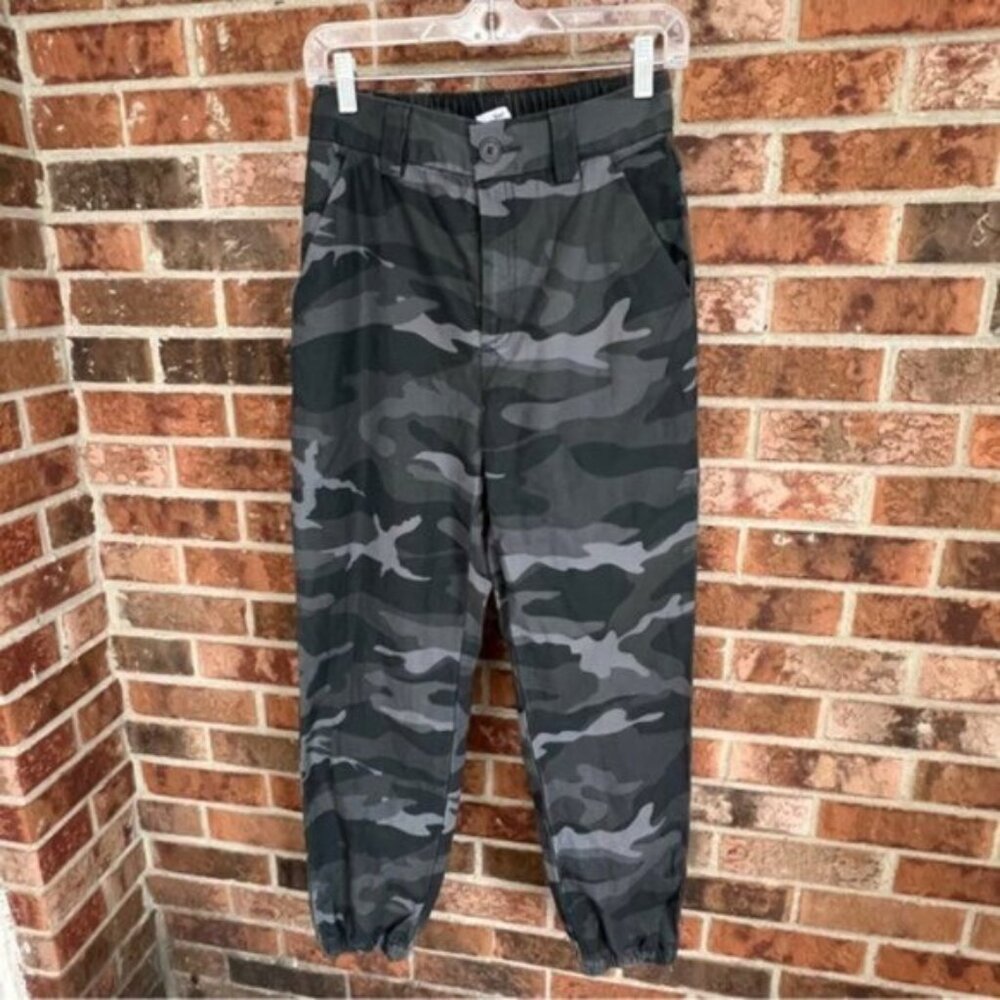 Aritzia  * TNA  Alix Camo High Rise Cargo Jogger Pant Grey Black  Cotton EUC  S